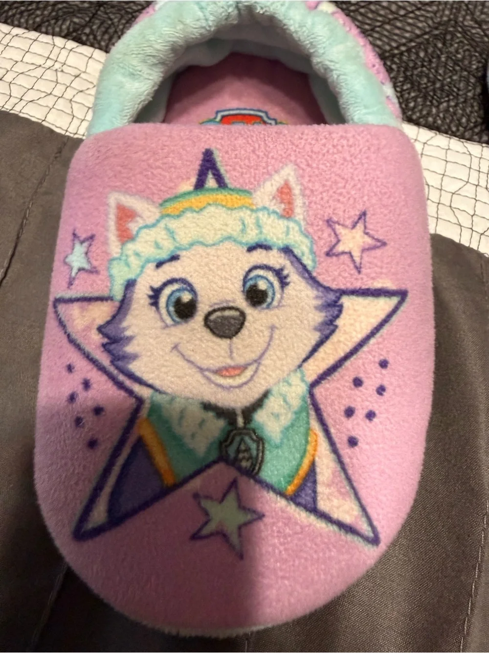 Paw Patrol Pink Girls Slippers with Skye & Everest Graphics size 7/8 toddler